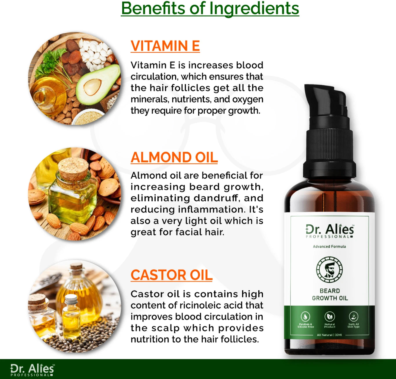 Dr. Alies Professional Advanced Beard Growth Oil for Men&nbsp;