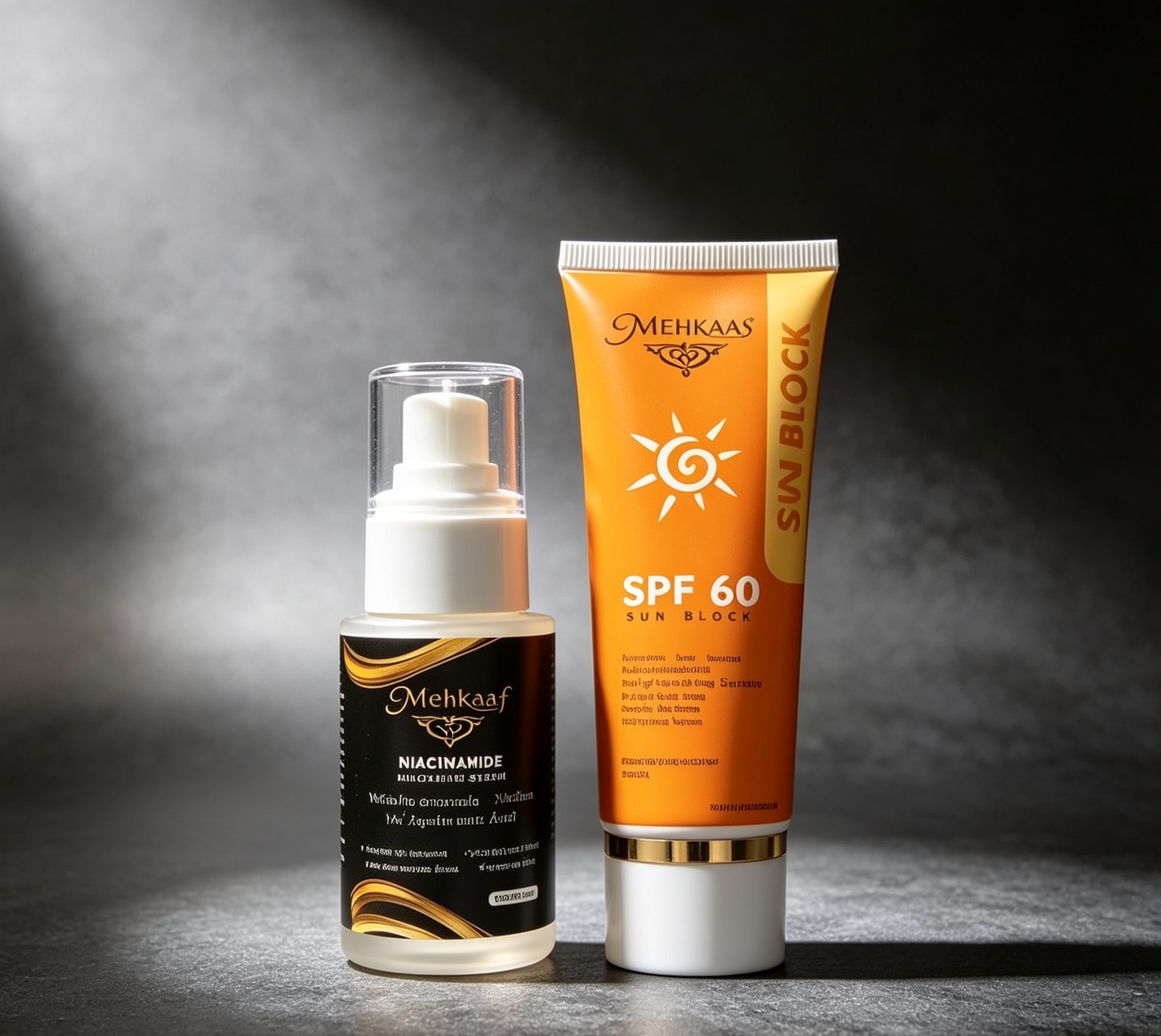 Mehkaaf Niacinamide Brightening Serum – 10% Niacinamide + Hyaluronic Acid (Serum + Sun Block)